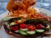 Una foto de relleno para crepes salados