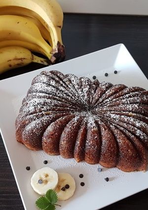 O poză a rețetei Chec cu banane și ciocolată.