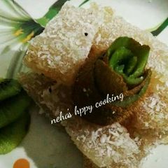 A picture of Sago kiwi cake.