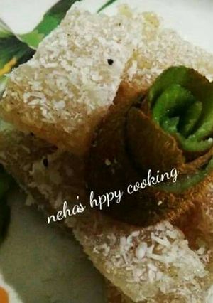 A picture of Sago kiwi cake.