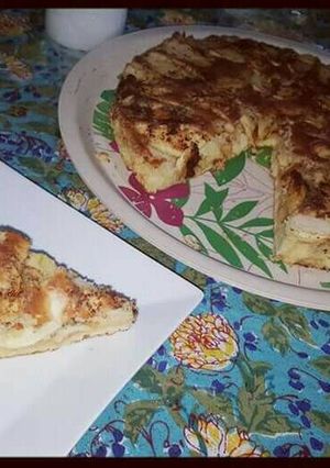 صورة لوصفة كعكة التفاح بنكهة القرفه المميزه🍎