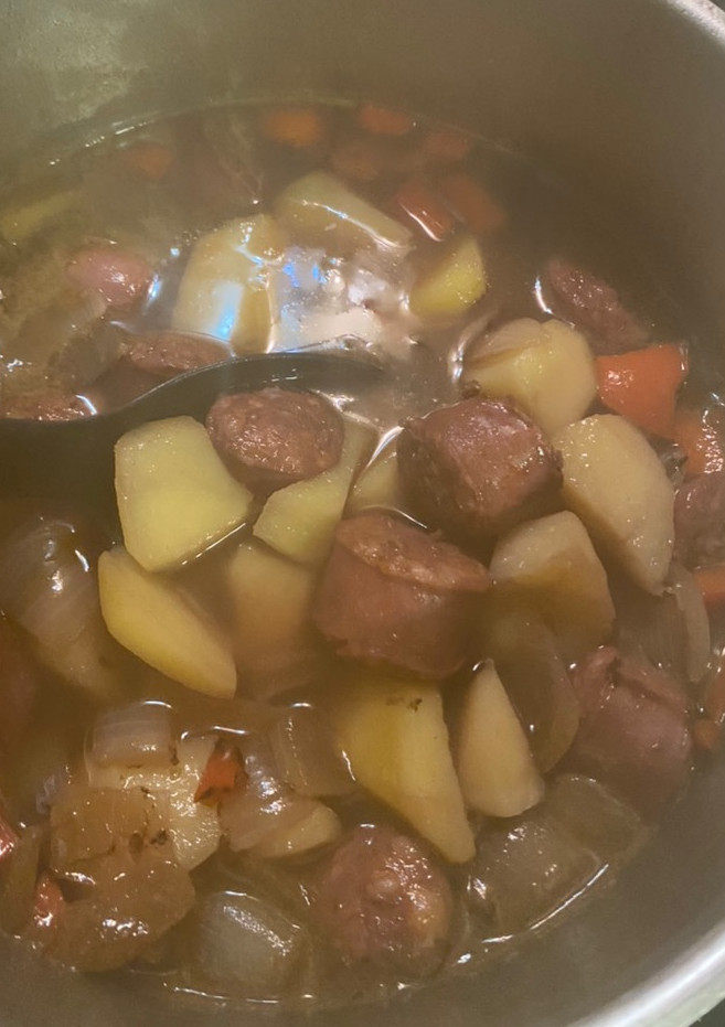Una foto de Patatas con chorizo