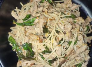 Foto resep Garlic Basil Spaghetti