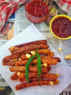 A picture of Cheese Corn Finger Fries.
