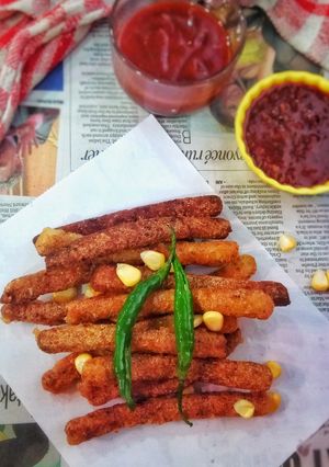 A picture of Cheese Corn Finger Fries.