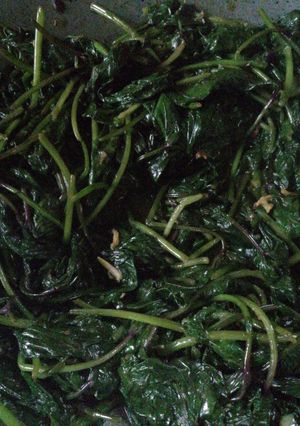 Gambar Daun Keledek Goreng Taucu