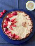Crostata con crema e fragole