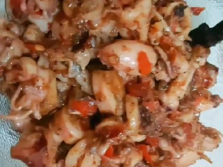 Resep Tumis cumi asin pedas Rumahan