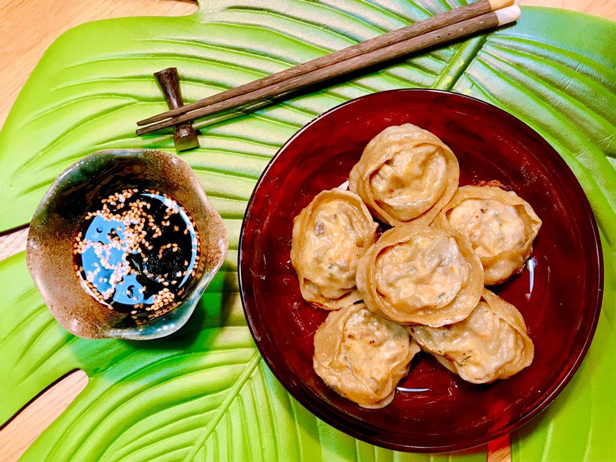 🌱 Bánh Xếp Mandu Chay Nhân Nấm Đậu Hủ Chiên Nước