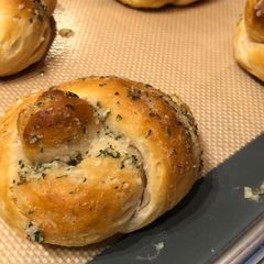 A picture of Parmesan knots.