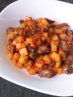 Foto resep Sambal kentang ati ampela #seninsemangat (01)
