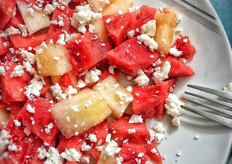 Melone anguria e feta greca