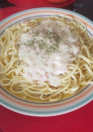 Una foto de Fetuccini a lo Alfredo