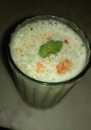 A picture of Mint masala buttermilk.