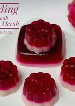 Foto resep Puding Buah Naga Merah