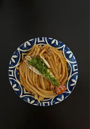 A picture of Bánh Canh Khô (Dry Udon).
