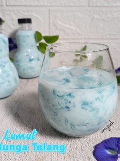 Foto resep Es Lumut Bunga Telang