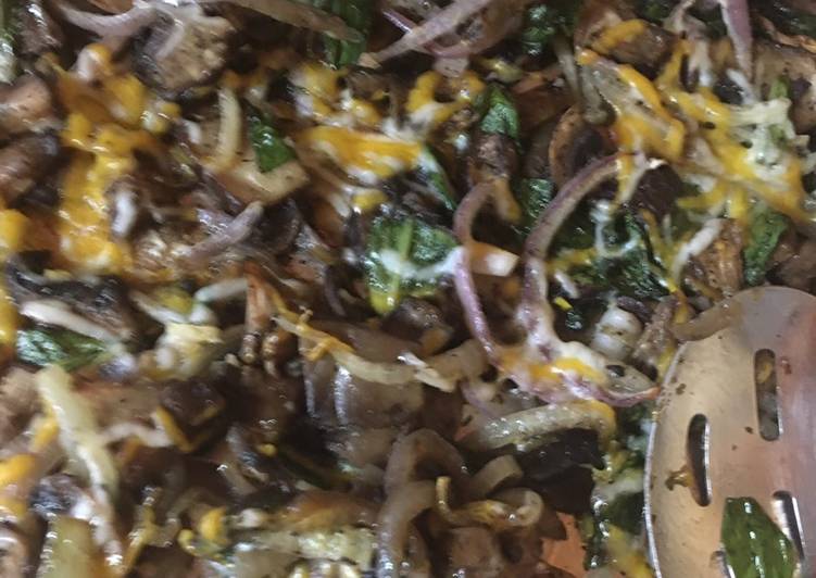 Steps to Make Super Quick Homemade Sheet pan mushrooms onions and ramps