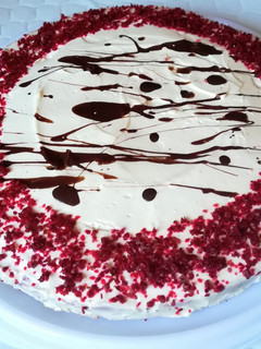 Una foto de Red velvet caKe-to. Queque sin azúcar, sin gluten