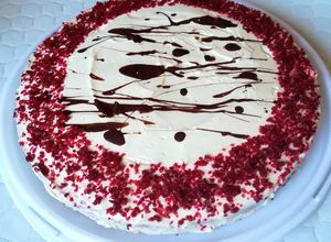 Una foto de Red velvet caKe-to. Queque sin azúcar, sin gluten