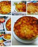 Шарлотка яблучно-лимонна з карамеллю