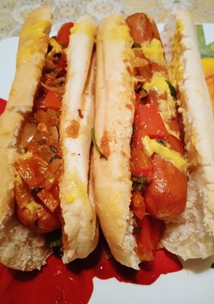 Φωτογραφία της συνταγής Hot dog with spicy sauce🌶️🔥🤪