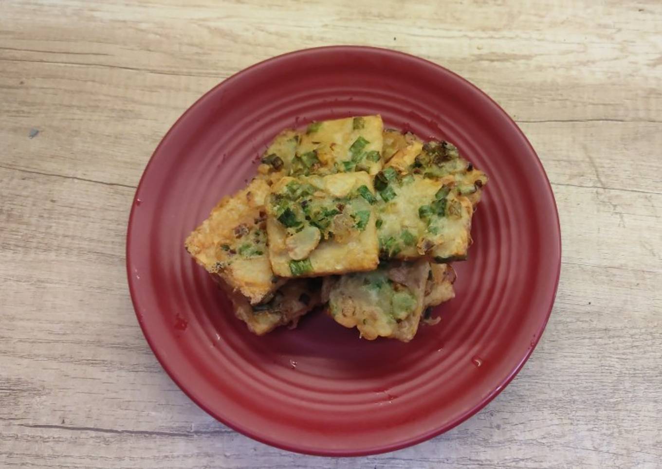 Tempe Kriuk Daun Bawang dan Bawang