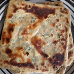 A picture of Fenugreek leaves chapati #endofyearchallenge#.