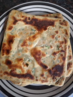A picture of Fenugreek leaves chapati #endofyearchallenge#.