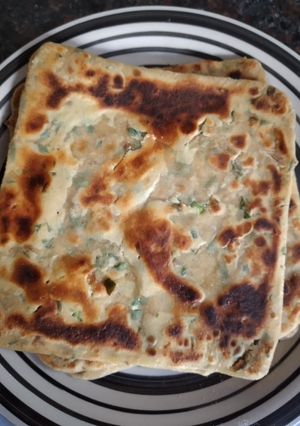 A picture of Fenugreek leaves chapati #endofyearchallenge#.