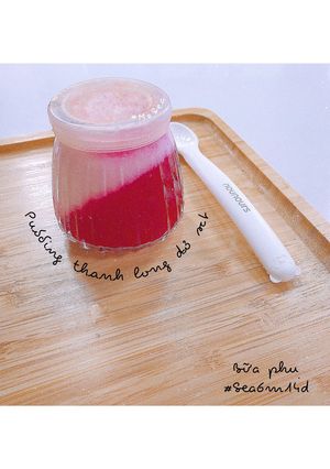 Hình của món Pudding thanh long đỏ sữa công thức.