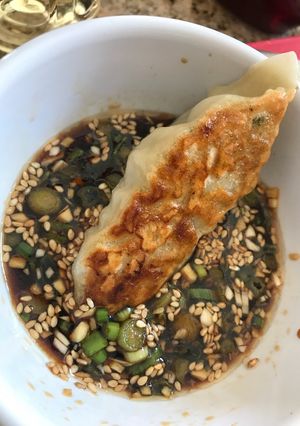 A picture of Dumpling sauce.