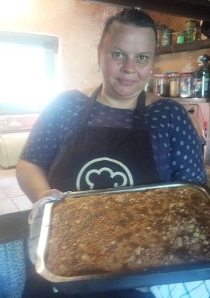 O poză a rețetei Musaca cu vinete și cartofi.