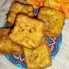 A picture of Creamy Chicken Bread Pakora 😋 🍞.