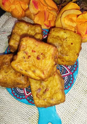 A picture of Creamy Chicken Bread Pakora 😋 🍞.