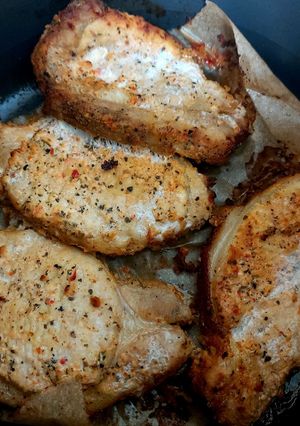 A picture of Spanish Seasoned Pork Loin Steaks.
