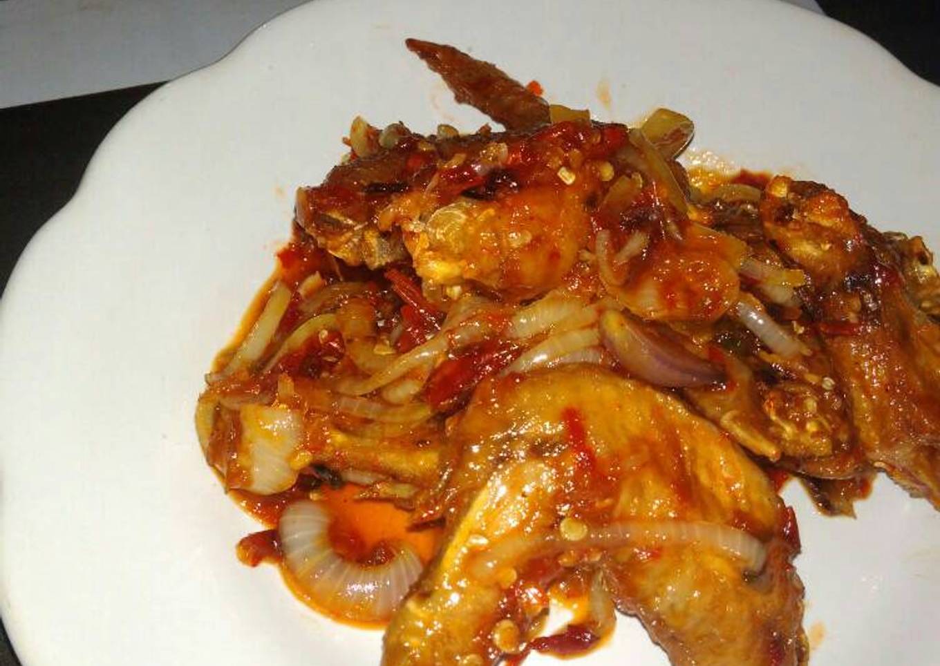 Sayap ayam balado