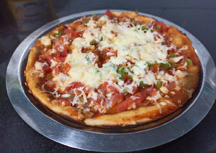 Recipe of Quick Wheat cheese pizza without yeast