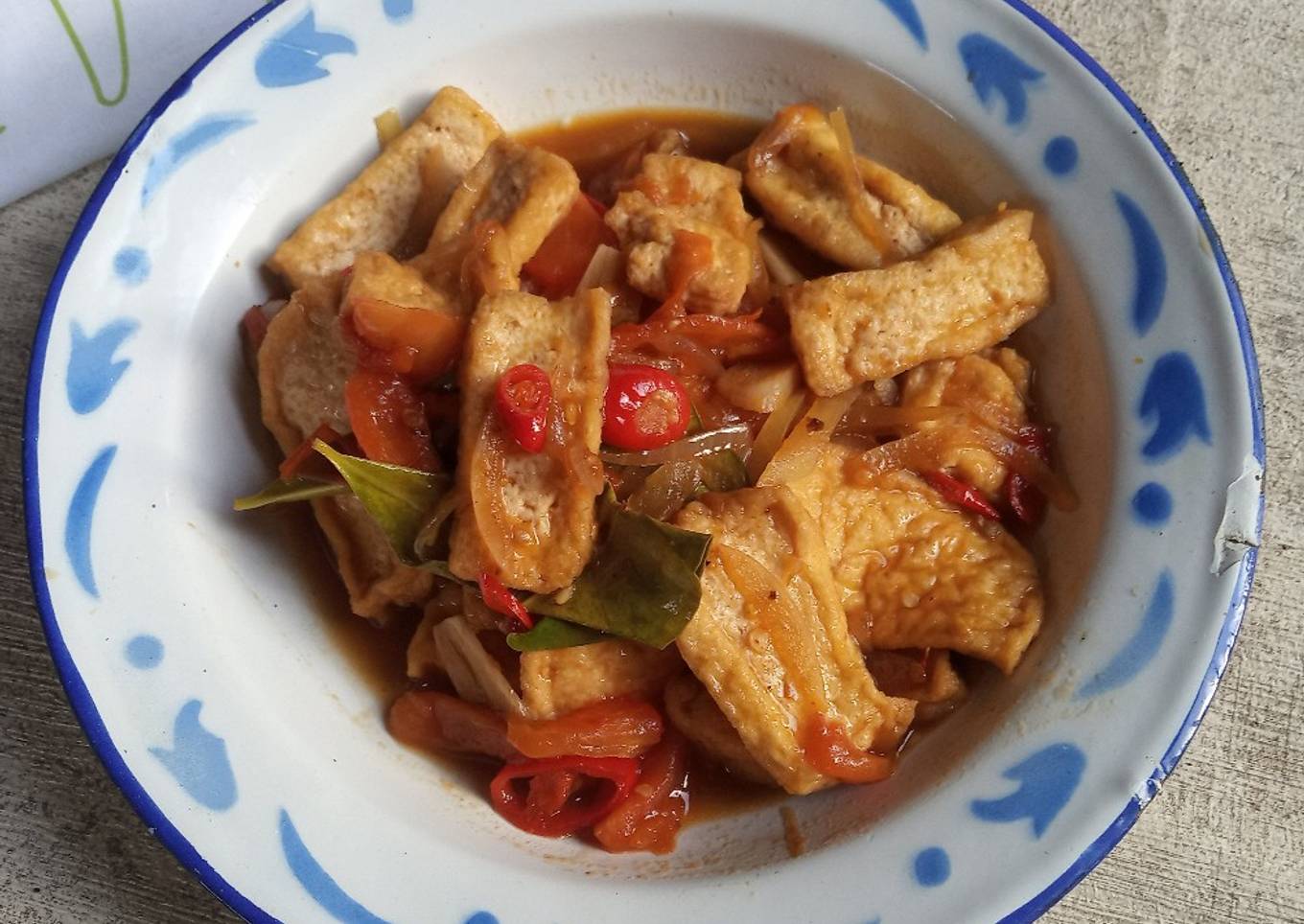 Tahu Goreng Saus Tiram