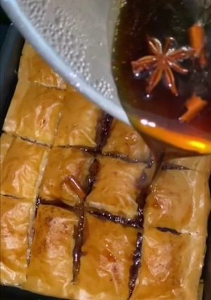 Une photo de Baklava pistache amande noix de pecan