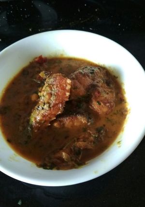 A picture of Rohu fish curry.