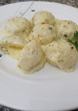 Una foto de Ñoquis de papa, rellenos