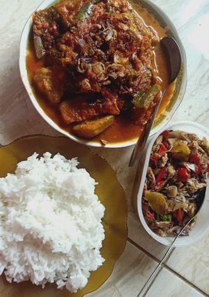 Foto resep Terong balado dan ikan pindang suwir pedas