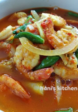 Foto resep Udang kuah asam pedas