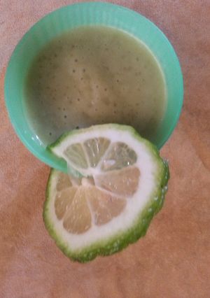 A picture of Banana avocado smoothie# author Marathon contest #.