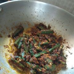 A picture of Masala bhindi.