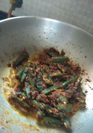 A picture of Masala bhindi.