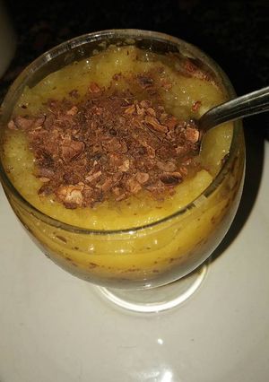 Una foto de Postre de manzana naranja y cascarilla muy fácil y a descansar