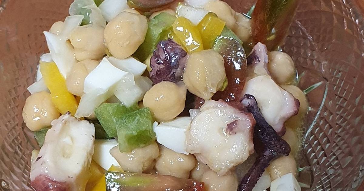 Ensalada de garbanzos con pulpo 10 recetas caseras Cookpad