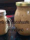 Crema de cacahuate con arándanos